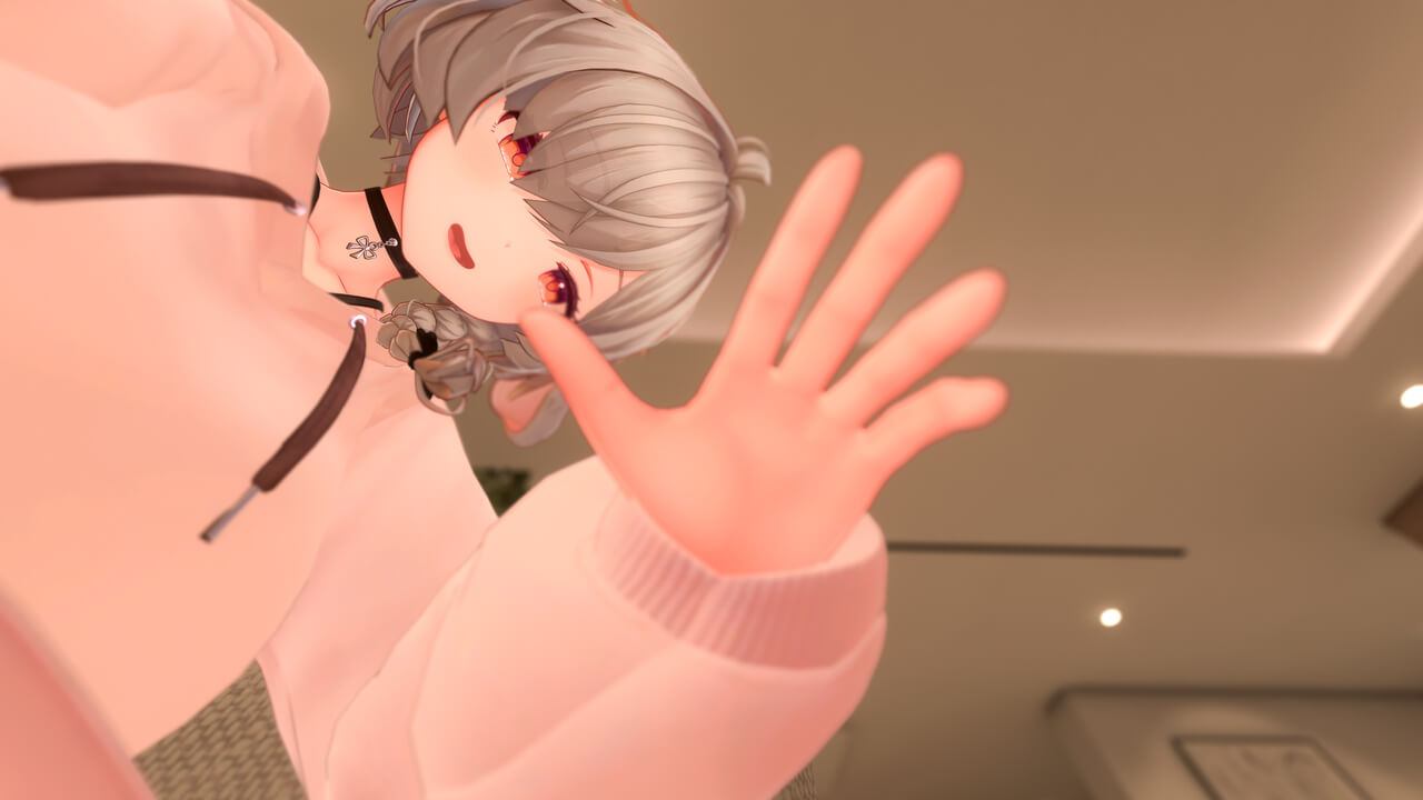 膝枕をしてもらっている(構図の写真)