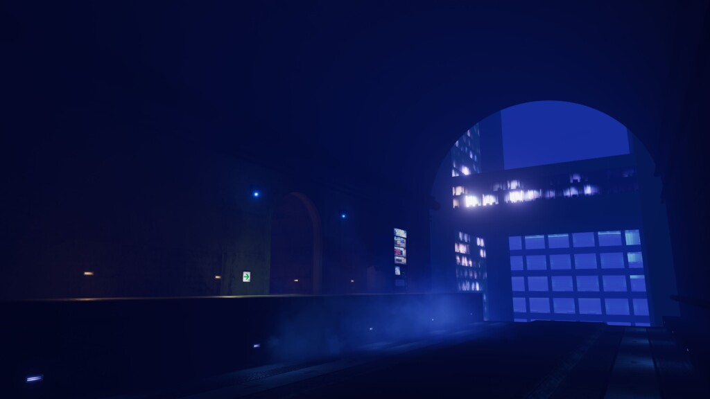 VRChat向け販売ワールド「SideRail」改変例。「高層ビルの中にある廃駅」をイメージして改変！