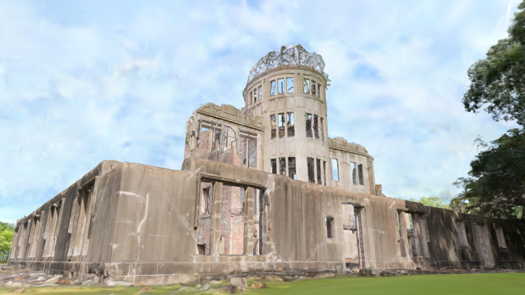 VRChatにある原爆ドームVRの景色