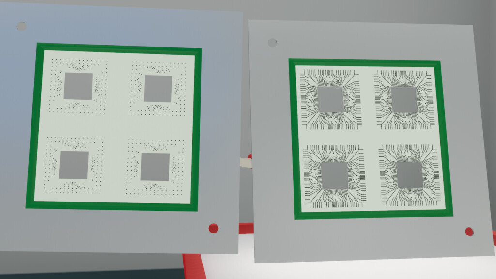 加工されたセラミック多層パッケージの画像