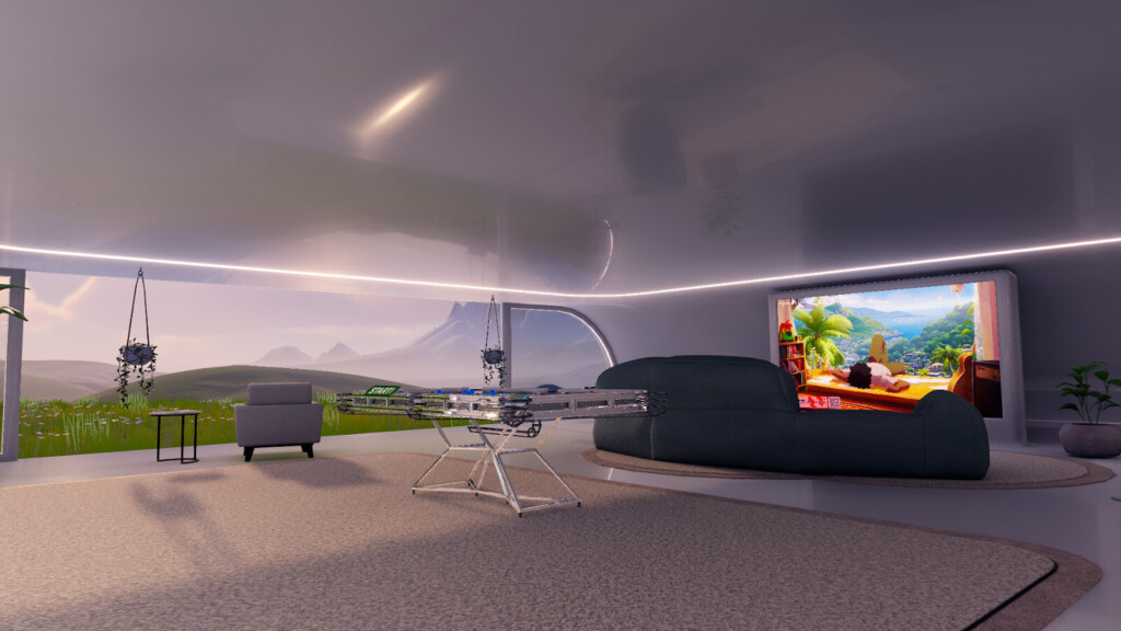 ワールドにある白を基調とした部屋の写真