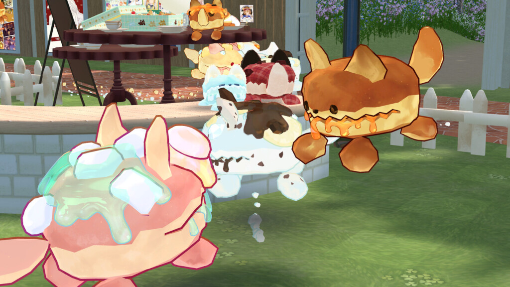 じゃれ合うスコフィたちの写真