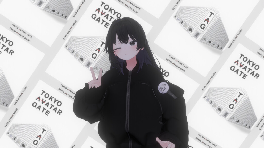 アバター姿のTAG運営 河合佑介さんの写真右手でピースしている。