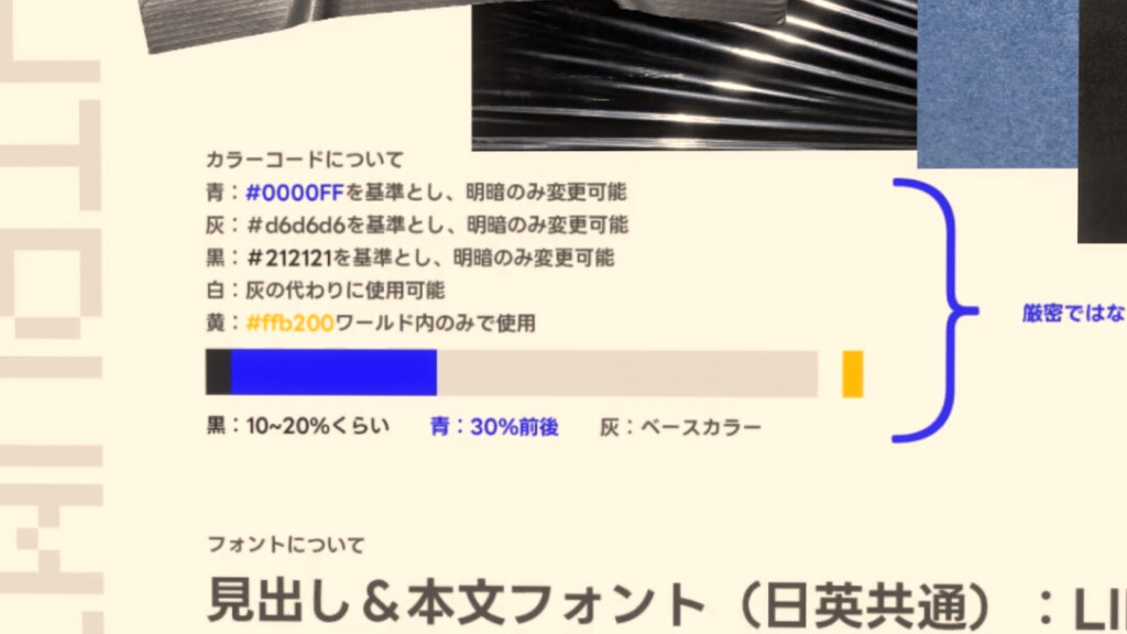 足踏スニーカーズのカラーについての資料のスライド