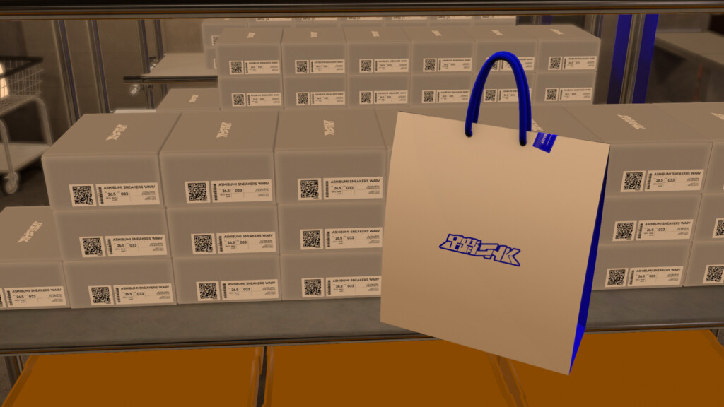 シューズボックスとショッパーの写真