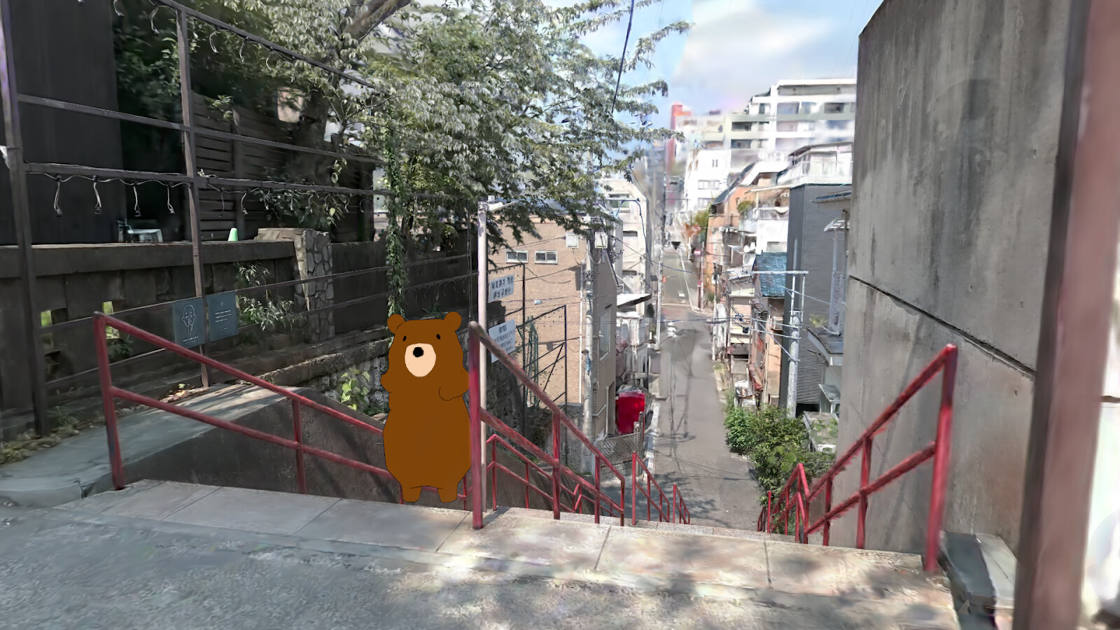 記事アイキャッチ 四ツ谷の階段の上からの景色